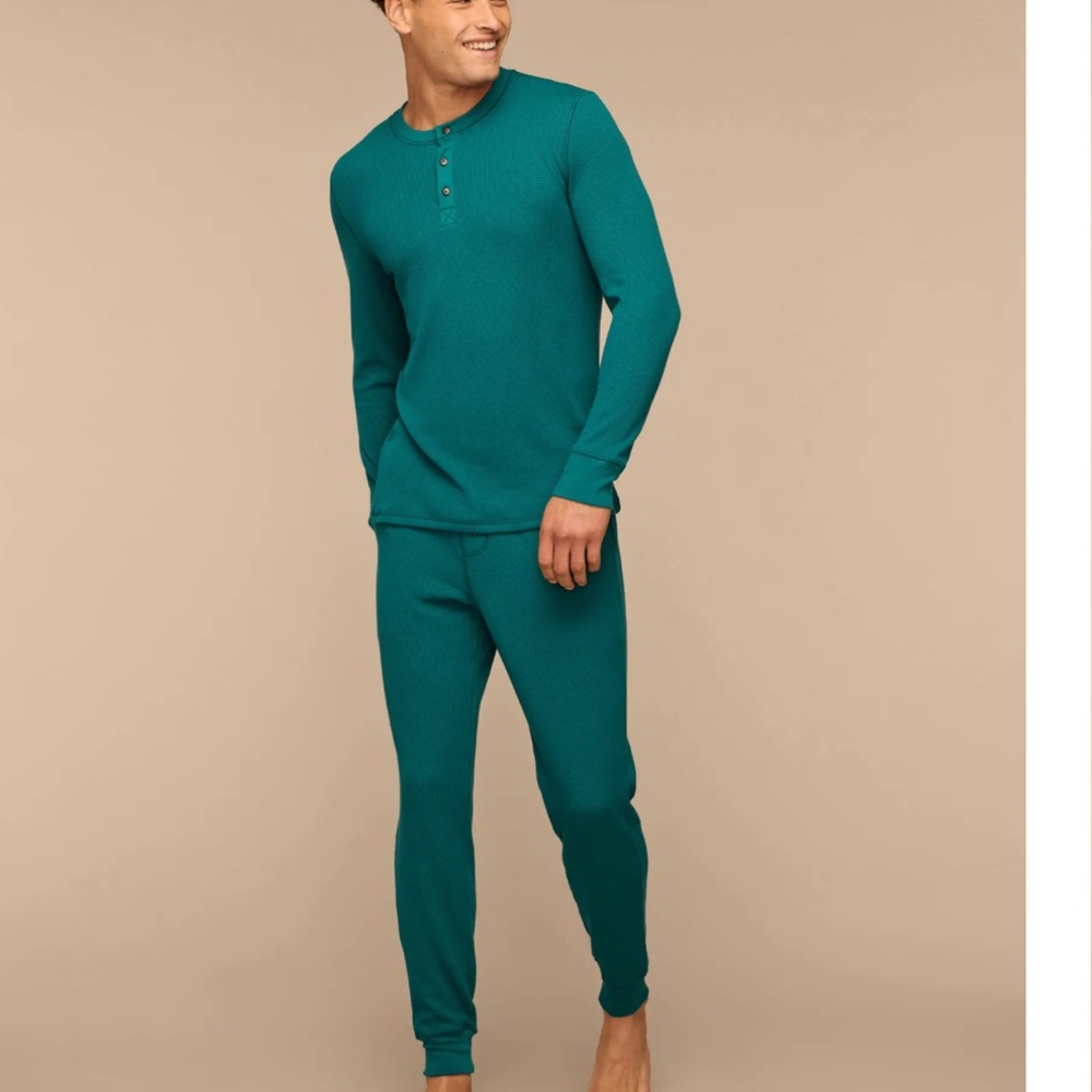MeUndies Waffle Long Sleeve PJ Set Men’s Size Small